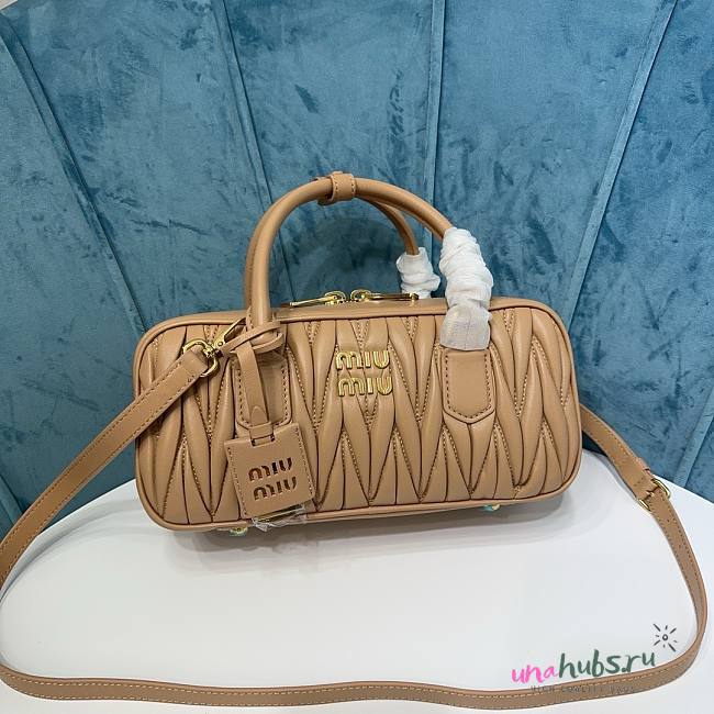 Miu Miu Arcadie nappa beige leather bag - 1