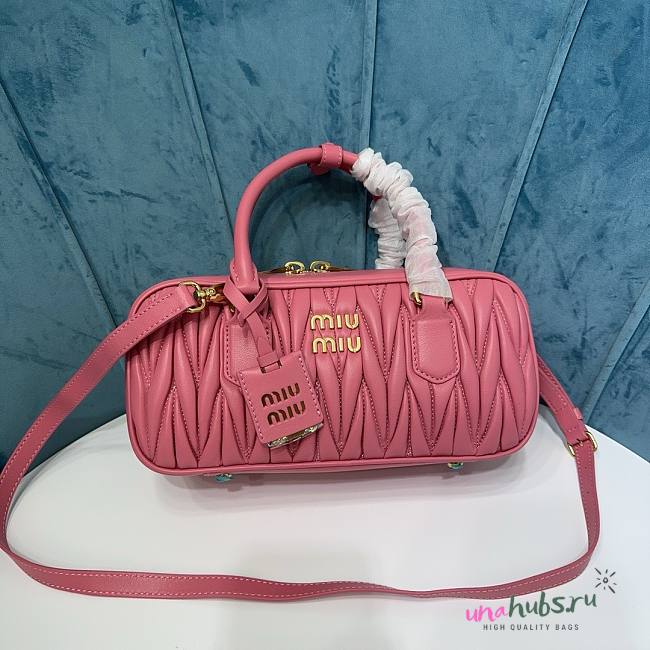 Miu Miu Arcadie nappa pink leather bag - 1