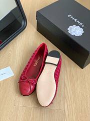 Chanel tweed red ballet flats - 5