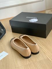 Chanel tweed beige ballet flats - 4