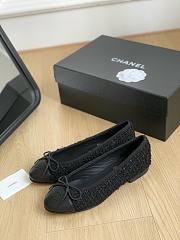 Chanel tweed black ballet flats - 2