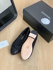 Chanel tweed black ballet flats - 4