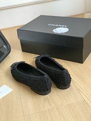 Chanel tweed black ballet flats - 5