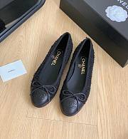 Chanel tweed black ballet flats - 1