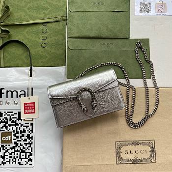 Gucci dionysus gg super mini 16.5cm silver bag
