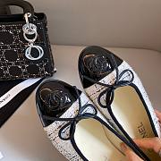 Chanel white caro ballet flats - 6