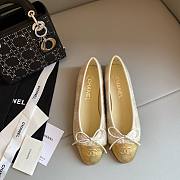 Chanel yellow white ballet flats - 1