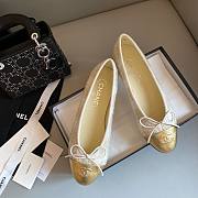 Chanel yellow white ballet flats - 4