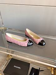 Chanel pink black ballet flats - 6