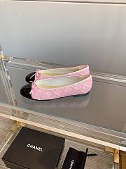 Chanel pink black ballet flats - 4