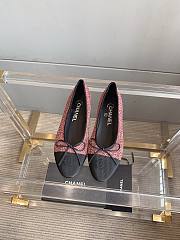 Chanel red tweed ballet flats - 1