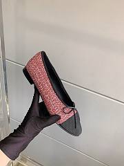 Chanel red tweed ballet flats - 6
