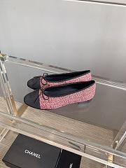 Chanel red tweed ballet flats - 5
