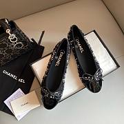 Chanel black tweed ballet flats - 6