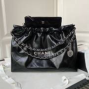 Chanel AS4486 22 black leather silver hardware bag - 1