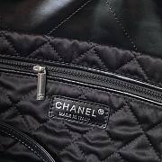 Chanel AS4486 22 black leather silver hardware bag - 2