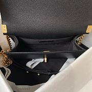 Chanel Boy Black Grained Shiny Calfskin Gold Handle Bag - 5