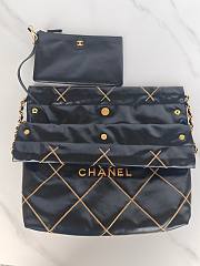 Chanel AS4486 22 black leather gold line bag - 3