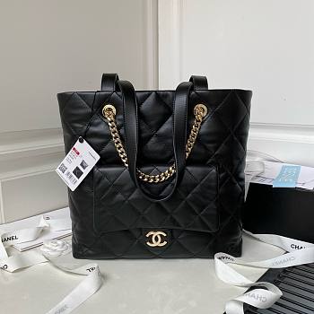 Chanel Lambskin Shopping Bag AS4359 Black 2023 Bag