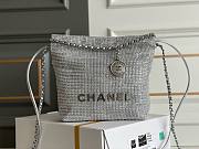 Chanel mini 22 silver handbag - 1