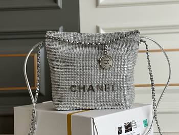 Chanel mini 22 silver handbag