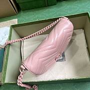 Gucci GG Marmont Matelassé Chain Pink Bag - 4