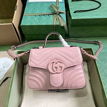 Gucci GG Marmont Matelassé Shoulder Pink Bag