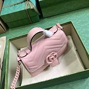 Gucci GG Marmont Matelassé Shoulder Pink Bag - 6