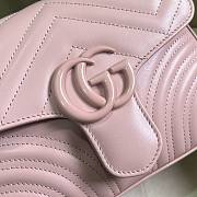 Gucci GG Marmont Matelassé Shoulder Pink Bag - 3