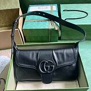 Gucci Small Aphrodite Black Leather Shoulder Bag - 1