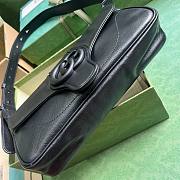 Gucci Small Aphrodite Black Leather Shoulder Bag - 5