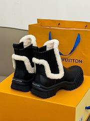 Louis Vuitton Ski Ruby Flat Ankle Black Boot - 6