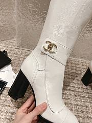 Chanel white high boots - 2