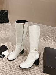 Chanel white high boots - 3