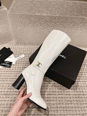 Chanel white high boots - 4