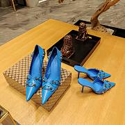 Balenciaga blue buckled heels / mules - 3