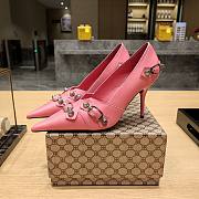 Balenciaga hot pink buckled heels / mules - 6