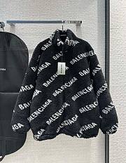 Balenciaga black fur jacket - 1