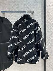 Balenciaga black fur jacket - 2