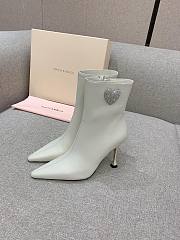 Mach & Mach white leather boots - 6