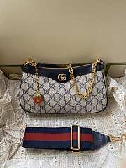 Gucci Ophidia GG small blue monogram bag - 1