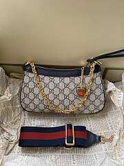 Gucci Ophidia GG small blue monogram bag - 6