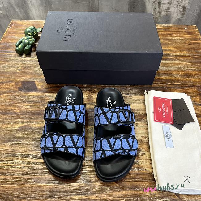 Valentino Garavani Blue Slides - 1