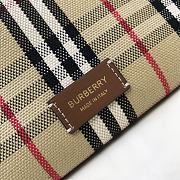 Burberry brown check tote handbag - 5