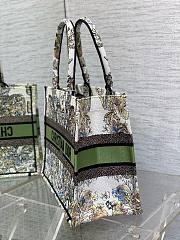 Dior Medium Book Tote Green Multicolor Butterfly Embroidery Bag - 6