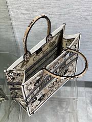 Dior Large Book Tote Beige Multicolor Butterfly Embroidery Bag - 5