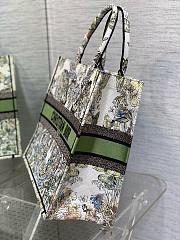 Dior Large Book Tote Green Multicolor Butterfly Embroidery Bag - 6