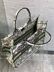 Dior Large Book Tote Green Multicolor Butterfly Embroidery Bag - 5