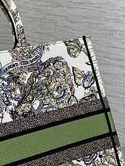 Dior Large Book Tote Green Multicolor Butterfly Embroidery Bag - 3