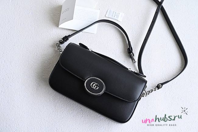 Gucci Petite Gg Mini Black Leather Shoulder bag - 1